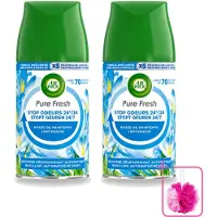 Air Wick 2 x – Navulling – Freshmatic Pure Lentedauw – 250 ml - Bulkverpakking - Lentedauw - Douchemop - Geur