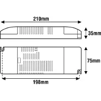 LEF Dimbaar netvoeding, 100W, 24V, merk , geschikt voor LED-strips