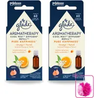 Glade 2 x - Mistnavulling Pure Happiness - Aromatherapie - 17,4 ml - Bulkverpakking - Aromatherapie - Douchemop - Geurverspreiding