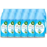 Air Wick 12 x Freshmatic - Luchtverfrisser Navulling - Pure Lentedauw - 250ml - Voordeelverpakking - 12 stuks