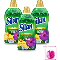 Silan 3 x Aromatherapy - Wasverzachter - Fascinating Jungle - Essentiële Oliën en Langdurige Parfum - 48 Wasbeurten - 1.056L - Bulkverpakking - Wasverzachter - Douchemop - Geur