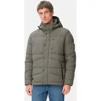 Camel active Gewatteerde donsjas met afneembare capuchon - Maat menswear-L - Grijsgroen