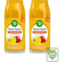Air Wick 2 x Freshmatic - Luchtverfrisser Navulling - Tropische Mango - 250ml - Grootverpakking - Vaatwasstrips - Tropische Mango - Geurverspreider - Geur - Luchtverfrisser - Navulling
