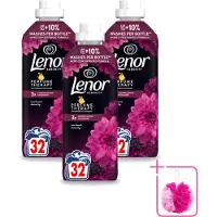 Lenor 3 x – Wasverzachter – Lotus Flower & Diamond Figs – 32 Wasbeurten – 675 ml - Bulkverpakking - Wasverzachter - Douchemop - Wasmachine