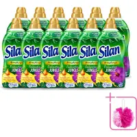 Silan 12 x Aromatherapy - Wasverzachter - Fascinating Jungle - Essentiële Oliën en Langdurige Parfum - 48 Wasbeurten - 1.056L - Bulkverpakking - Wasverzachter - Douchemop - Geur
