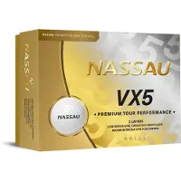 Nassau VX5 - Golfballen - 12 stuks - Wit