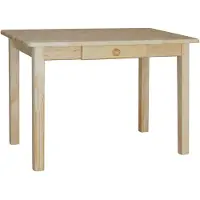 Merkloos Eettafel met Lade van Massief Dennenhout