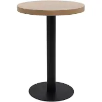 Merkloos Eettafel 60 cm met MDF Houtlook en Verstelbaar Frame