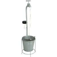 Expo Börse Solar LED verlichting Waterkraan met emmer lamp voor tuin of terras LED waterval in emmer 62cm 30 LED's
