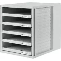 HAN Ladesysteem Kunststof, PS (Polystyreen) Grijs 5 Lades 27,5 x 33 x 32 cm