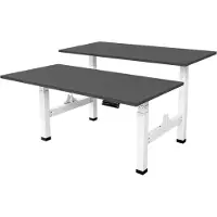 Sedero Elektrisch verstelbaar duo bureau - 160x80 cm - Two dual motor - Wit / Antraciet
