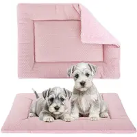 Merkloos Solidchoice - Hondmat voor Kleine Honden, Reversible Koel en Warm Kussen, Wasbaar, 76 x 50 cm, Roze