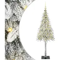 vidaXL Kerstboom met 150 LED met standaard Wit 150 cm PE en Staal