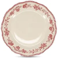 Salt & pepper Dinerbord Cyril Burgundy Ivory / Burgundy 26,5 cm (Set van 4)