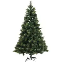 vidaXL - Kunstmatige - Hinged - Kerstboom - 240 - cm - PVC - en - Metalen - Groen