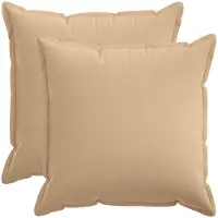 vidaXL Kussensloop 2 st HOUTEN Crèmekleurig 55 x 55 cm Faux Linnen