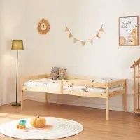 OEM Kindercamabed – Stapelbed – Uitschuifbaar kinderbed – Bed met opbergruimte – 90x200 cm – Natuurlijk hout
