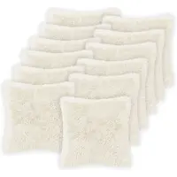 vidaXL Kussen 12 st HEERLEN Wit 40 x 40 cm PV Fleece
