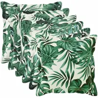 vidaXL Kussensloop 6 st HOUTEN Bladpatroon 30 x 30 cm Polyester