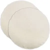 vidaXL Kussensloop 2 st HEERLEN Crèmekleurig Diam. 50 cm Bouclé