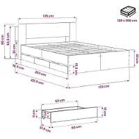 vidaXL bedframe met opbergruimte en hoofdeinde, Artisan-eikenhout