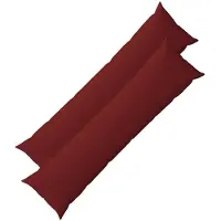 vidaXL Kussensloop 2 st HEERLEN Wijnrood 40 x 145 cm Stof