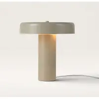 LUSENZ Arcene - Retro Tafellamp Wit 30 cm - Dressoir lamp - E14 fitting - Gecoat Metaal - Met aan/uit-schakelaar