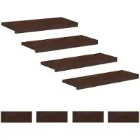 vidaXL Traplopers 8 st 80 x 25 x 2 cm Donkerbruin Massief beukenhout