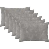 vidaXL Kussensloop 6 st HEERLEN Lichtgrijs 30 x 50 cm