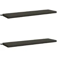 vidaXL Bankkussens SOEST 2 st 100% Polyester Antraciet 150 x 40 x 5 cm