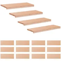 vidaXL Trapmatten 16 st Naturel 70 x 30 x 2 cm Massief beukenhout