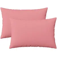vidaXL Kussensloop 2 st HEERLEN Roze 50 x 75 cm Stof