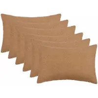vidaXL Kussensloop 6 st HEERLEN Beige 50 x 70 cm Bouclé