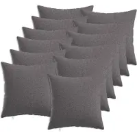 vidaXL Kussensloop 12 st HEERLEN Lichtgrijs 50 x 50 cm Stof