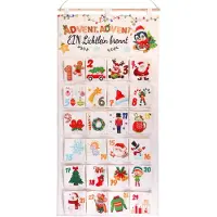 Merkloos Adventskalender van stof, met 24 genummerde vakken, herbruikbaar, voor dagelijkse verrassingen