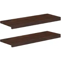 vidaXL Traplopers 2 st 70 x 25 x 2 cm Donkerbruin Massief beukenhout