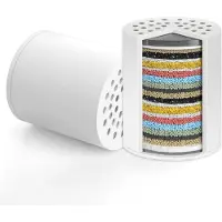Merkloos Vervangingsfilters voor douche, set van 2 stuks, 25-traps filter, capaciteit van 16.000 gallons, voor waterfiltratie