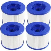 Merkloos Filtersysteem voor zwembaden, 4-delig, diameter 104 mm, gemaakt van PET en vlies, geschikt voor opblaasbare spa's