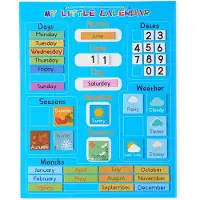 Merkloos Magnetische educatieve kalender voor kinderen, 42x35 cm, met ophangoog, geschikt voor gebruik in de klas