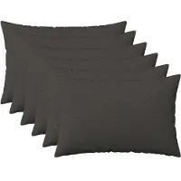 vidaXL Kussensloop 6 st HEERLEN Donkergrijs 40 x 60 cm Stof