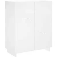 vidaXL Schoenenkast 73 x 38 x 87,5 cm Bewerkt hout Wit