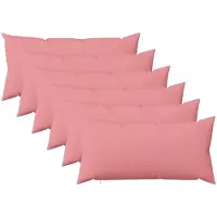 vidaXL Kussensloop 6 st HEERLEN Roze 40 x 70 cm Stof