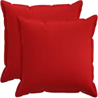 vidaXL Kussensloop 2 st HOUTEN Rood 60 x 60 cm Faux Linnen