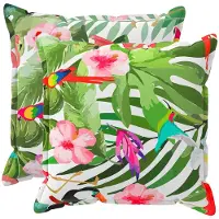vidaXL Kussensloop 2 st HOUTEN Meerkleurig 70 x 70 cm Polyester
