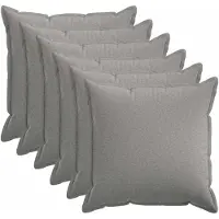 vidaXL Kussensloop 6 st HOUTEN Wolkgrijs 70 x 70 cm Faux Linnen