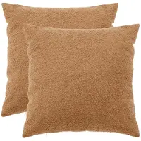 vidaXL Kussensloop 2 st HEERLEN Beige 55 x 55 cm Bouclé