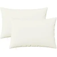 vidaXL Kussensloop 2 st HEERLEN Wit 50 x 75 cm Stof
