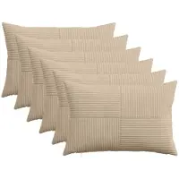 vidaXL Kussensloop 6 st ALMELO Taupe 50 x 75 cm corduroy