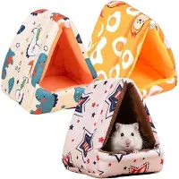 OEM Klein huisdierenbed van zacht katoen, 10 x 10 cm, machinaal geborduurd, geschikt voor hamsters en muizen