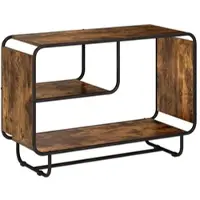vidaXL Dressoir Gerookt eiken 93.5 x 37.5 x 64.5 cm Bewerkt hout